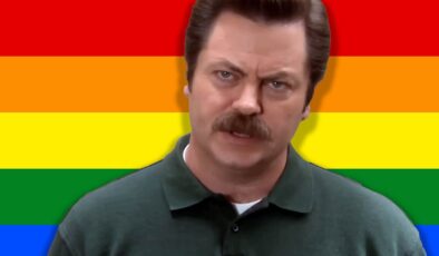 Nick Officeman hayranlara Ron Swanson’un eşcinsel bir müttefik olduğunu hatırlatıyor