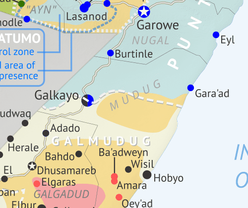 Ağustos 2023 Somali Kontrol Haritası ve Zaman Çizelgesi: Federal Kontrolün Zirvesi, SSC-Khatumo Triumph (Abonelik)