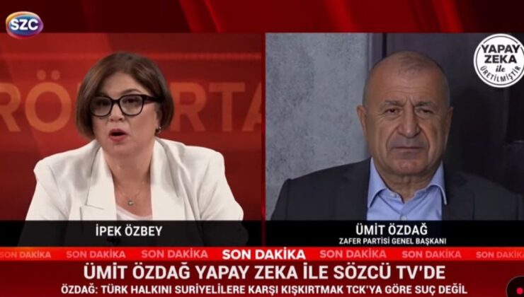 Sözcü TV, yapay zeka ürünü Ümit Özdağ’ı konuşturdu