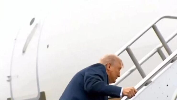 Trump merdiven çıkarken tökezledi – Dünyadan Haberler | Video