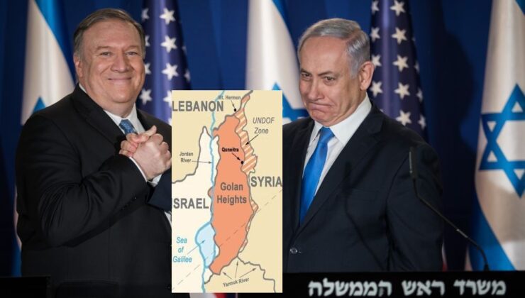 Trump, Golan’ı İran’ın Lübnan’ı Suriye’ye ilhak etmek için ilk adımlarına karşı koyması için tanıyor