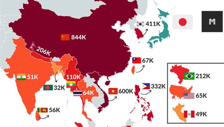 2025’te Japonya’da yaşayan ilk 24 yabancı millet – parlak haritalar
