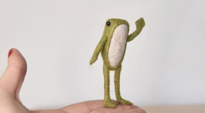 Tekstil Sanatçısı Rachel Austin Createsse Güzel Tiny Felt Hayvanlar