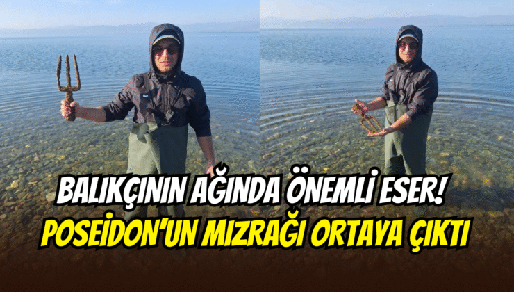 İznik Gölü’nde tarihi eser keşfi: Roma Dönemi’ne ait Poseidon Mızrağı bulundu