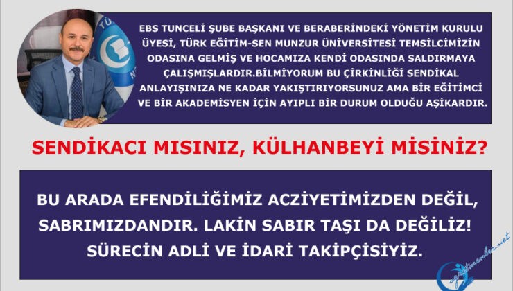Sendikacı mısınız, külhanbeyi misiniz?