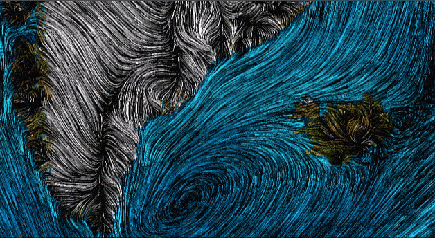Van Gogh tarzı rüzgar haritası