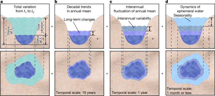 Göl yüzeyli dinamikleri şekillendirmede mevsimselliğin küresel egemenliği