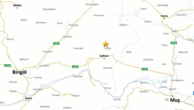 Bingöl’de 3,9 büyüklüğünde deprem