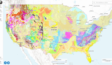 Amerika Birleşik Devletleri’nin yeni jeolojik haritası