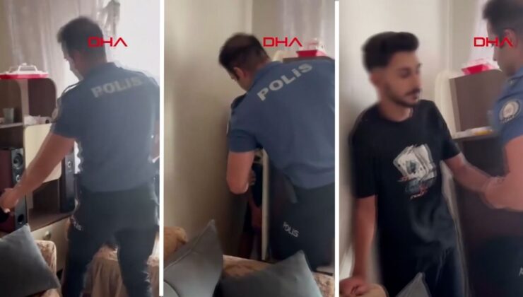 33 yıl hapis cezası olan firariyi polis rafın arkasından çıkardı