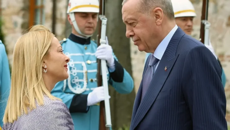 Cumhurbaşkanı Erdoğan, Meloni ve Dibeybe’yi kabul etti