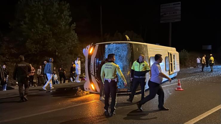 Muğlada yolcu otobüsü devrildi: 5 yaralı – CNN Türk Haberler Son Dakika