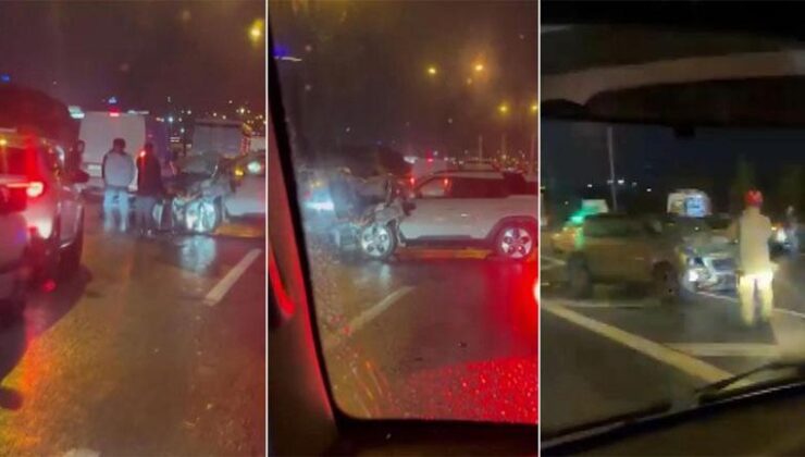 TEM’de 17 araç zincirleme kazaya karıştı – Son Dakika Flaş Haberler | Video