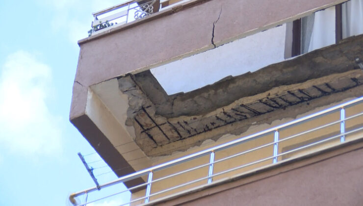 Balkon çöktü, 5 katlı bina boşaltıldı