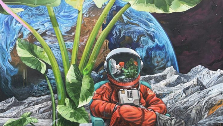 Bir astronot Agus Putu Suyadnya’nın esrarengiz resimlerinde doğa ile simbiyoz bulur