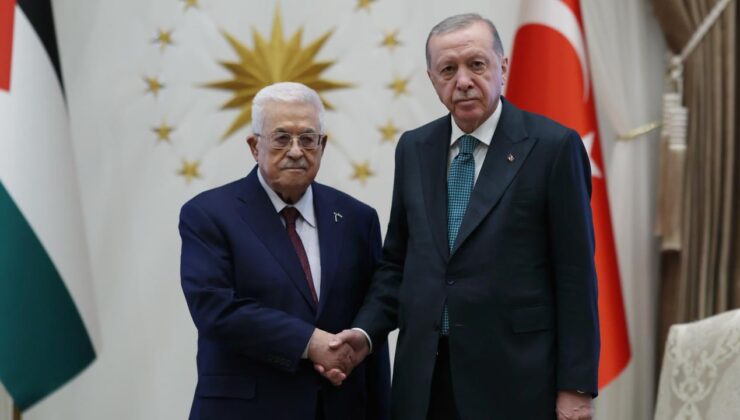 Cumhurbaşkanı Erdoğan, Filistin Devlet Başkanı Abbas ile görüştü