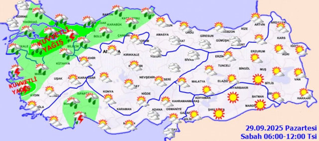 17 ile sarı kodlu uyarı! Kuvvetli yağış geliyor