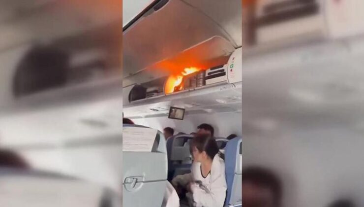 Uçakta yolcu bagajındaki batarya yandı – Dünya Haberleri CNN TÜRK | Video