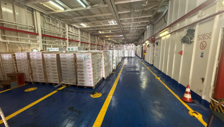 Türkiye'nin Gazze'ye umut taşıyan 17. İyilik Gemisi, ElAriş Limanı'na ulaştı