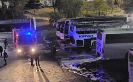 AŞTİ’de park halindeki otobüste yangın