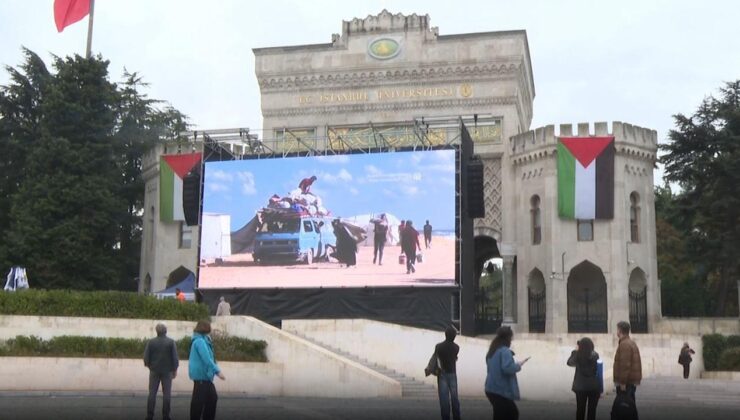 Gazze'nin sesi İstanbul Üniversitesi'nden yükseldi