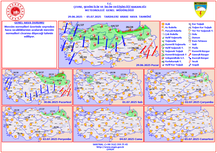 21 il için “sarı” uyarı: Sağanak ve fırtınaya dikkat
