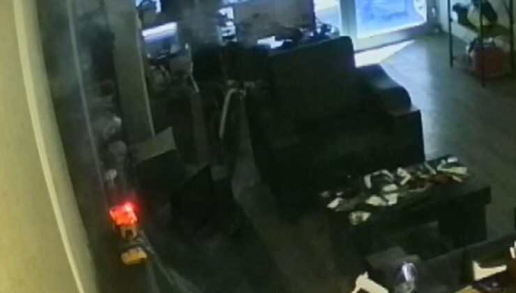 Şarjda bırakılan matkap bataryası dükkanı yaktı: O anlar kamerada