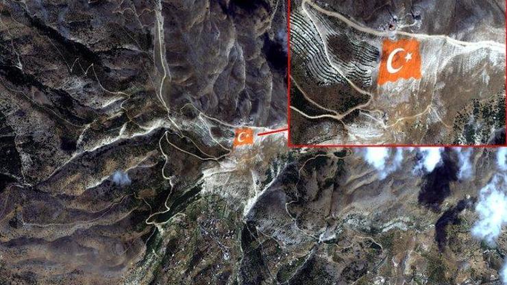 Ahır Dağı zirvesine işlenen Türk bayrağı, uzaydan görüntülendi – CNN Türk Sondakika Haberler