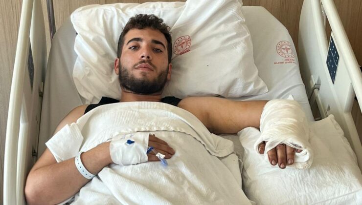 Köpek saldıran gencin kolunda doku ölmesi oluştu