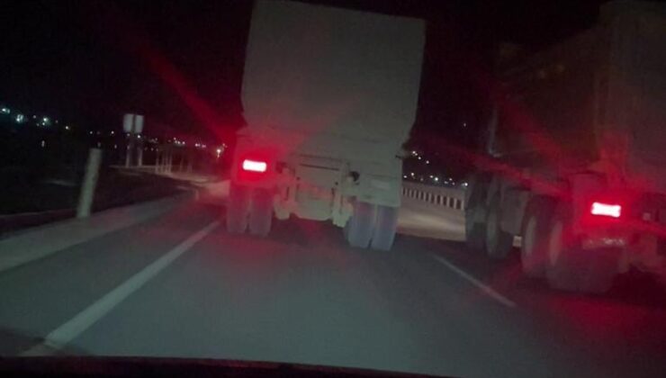 Diğer sürücülerin hayatını hiçe saydılar! Hafriyat kamyonlarıyla 100 kilometrelik yarış – Son Dakika Haberleri Bugün | Video