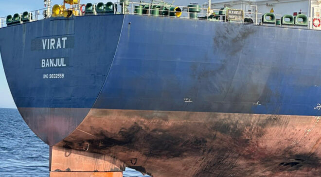 Saldırıya uğrayan “VIRAT” isimli gemi İstanbul açıklarına ulaştı