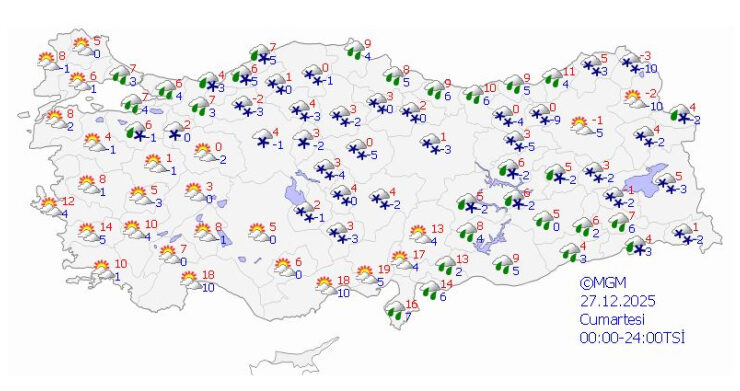 Sıcaklıklar düşüyor, birçok ilde kar bekleniyor