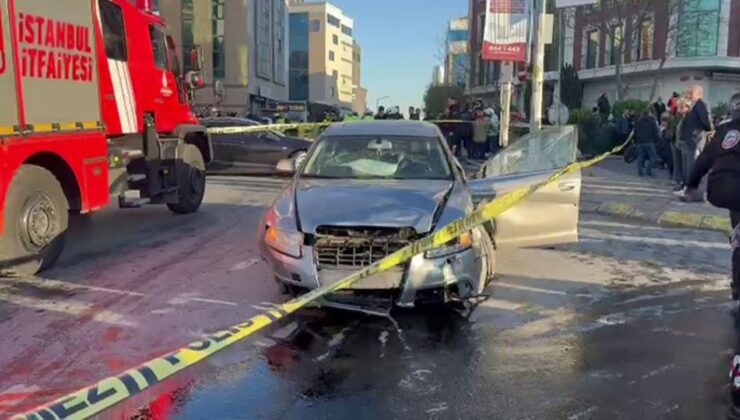 İstanbul’da otomobil kaldırımda yürüyenlere çarptı: 2 ölü