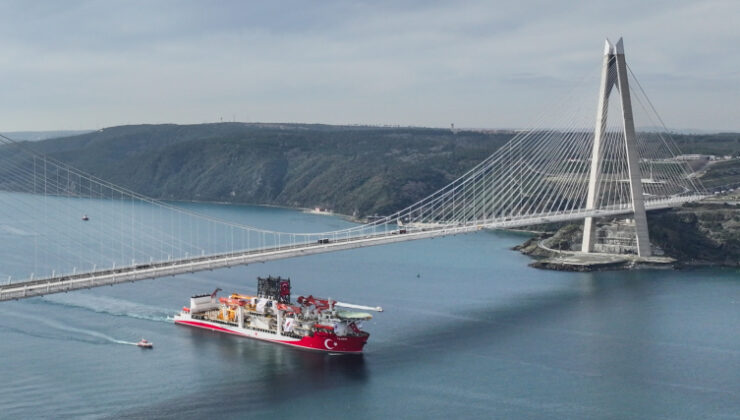 Yıldırım Sondaj Gemisi Karadeniz yolcusu