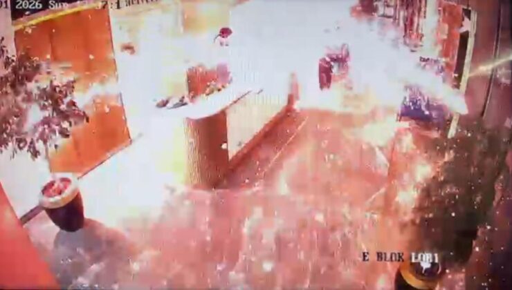 Lüks siteye getirilen kargo paketi bomba gibi patladı