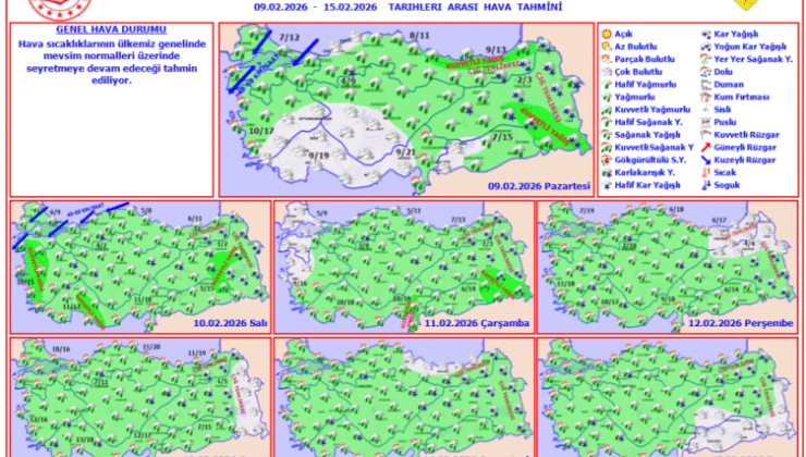 Yeni haftada yağışlı hava hakim olacak