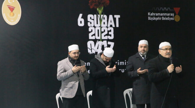 Kahramanmaraş’ta depremlerde hayatını kaybedenler anıldı