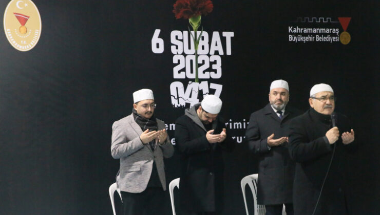 Kahramanmaraş’ta depremlerde hayatını kaybedenler anıldı