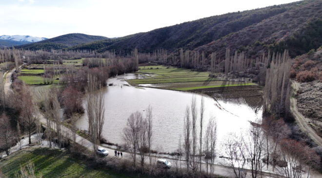 Kar suları taşkına yol açtı, köprü yıkıldı