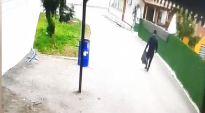 Devrilen ağacın altında kalmaktan son anda kurtuldu