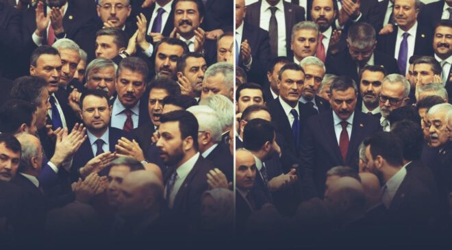 CHP’li vekillerden TBMM’de kürsü provokasyonu