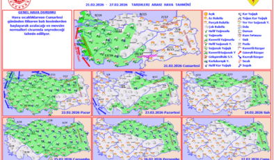 Hafta sonu yağışlı sistem etkili olacak
