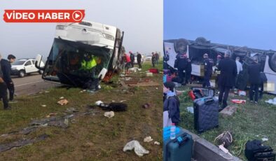 Bayramda acı kaza: Yolcu otobüs devrildi, 2 ölü 17 yaralı