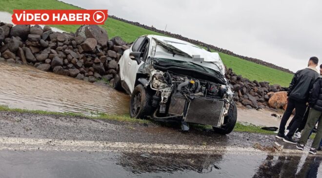 Diyarbakır’da otomobil takla attı: 1’i ağır 2 yaralı