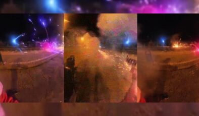 Diyarbakırda tehlikeli şaka: Havai fişek attı! | Video