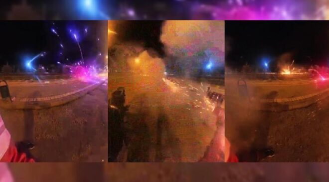 Diyarbakırda tehlikeli şaka: Havai fişek attı! | Video