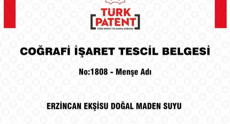Erzincan Ekşisu Doğal Maden Suyu tescillendi