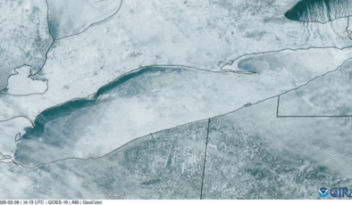 Çatırtı! Erie Gölü Üzerinde Buzda 128 Kilometrelik Bir Çatlağın Ortaya Çıktığı Anı İzleyin