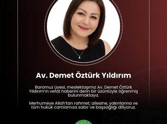 Diyarbakır Barosu üyesi Yıldırım yaşamını yitirdi