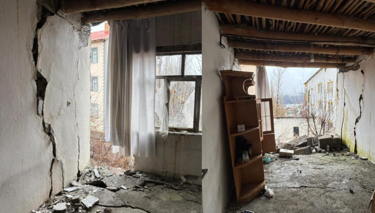 Hakkari’de yağışlar evi yıktı: 3 kişilik aile bayramda evsiz kaldı